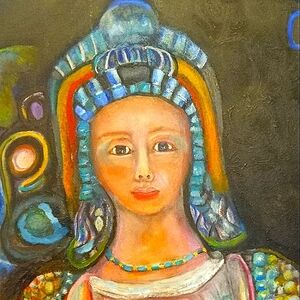 "Mayan King" Original Painting oil